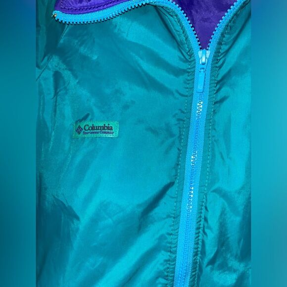 Vintage COLUMBIA 90s Oversized Reversible Windbreaker Jacket Medium Retro Ski XL - Picture 10 of 16